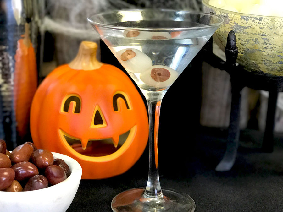 Cocktail Onion & Kalamata Olive Eyeball