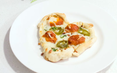 Heart Shaped Jalapeño Pizzas