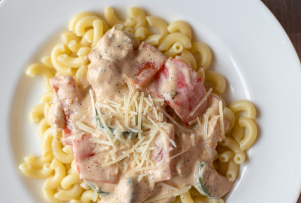 Spicy Veggie Alfredo with Capers